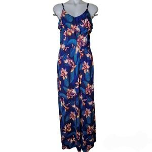 FOREVER 21 Maxi Multicolored Women's Floral Design‎ Dress XL 100% Rayon